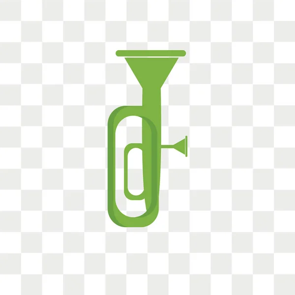 Tuba vector pictogram geïsoleerd op transparante achtergrond, Tuba logo d — Stockvector