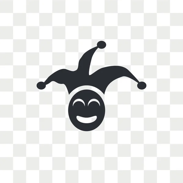 Joker vector icon isolated on transparent background, Joker logo — Stock Vector