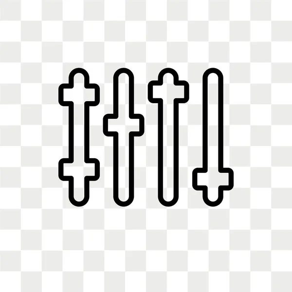 透明な背景、イコライザーのロゴデザインに分離されたイコライザー ベクトル アイコン — ストックベクタ