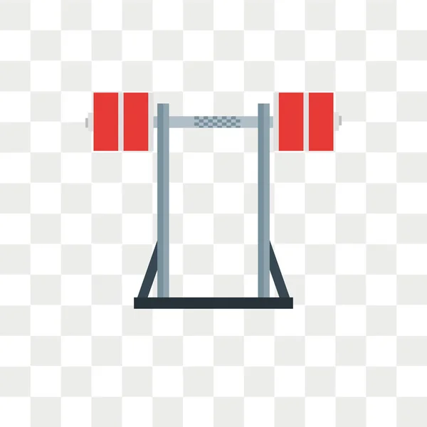 Icono de vector de barra aislado sobre fondo transparente, Barbell — Vector de stock