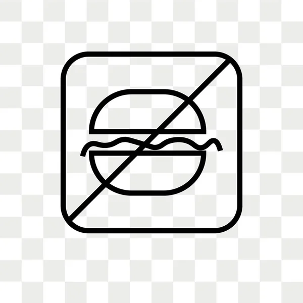 Comida rápida icono vectorial aislado sobre fondo transparente, Fast f — Vector de stock