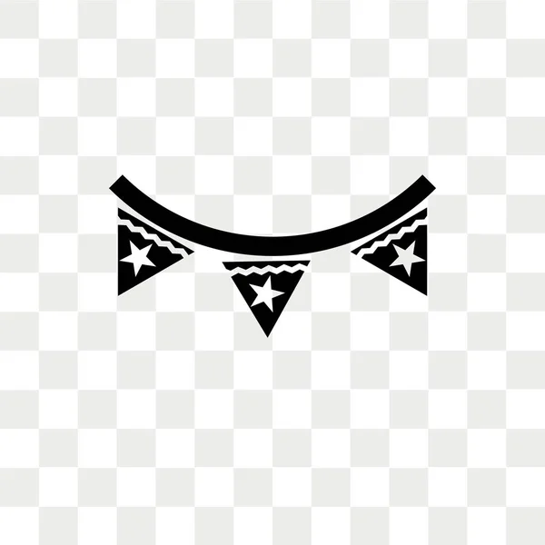 Иконка вектора гирлянд на прозрачном фоне, Гарланд — стоковый вектор