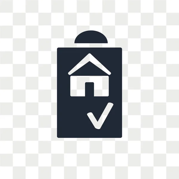 Значок вектора страхования дома изолирован на прозрачном фоне, H — стоковый вектор