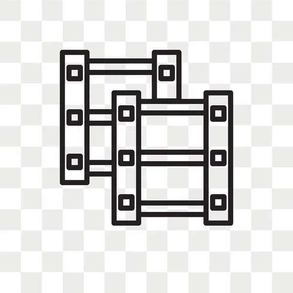 Película tira vector icono aislado sobre fondo transparente, Película — Archivo Imágenes Vectoriales