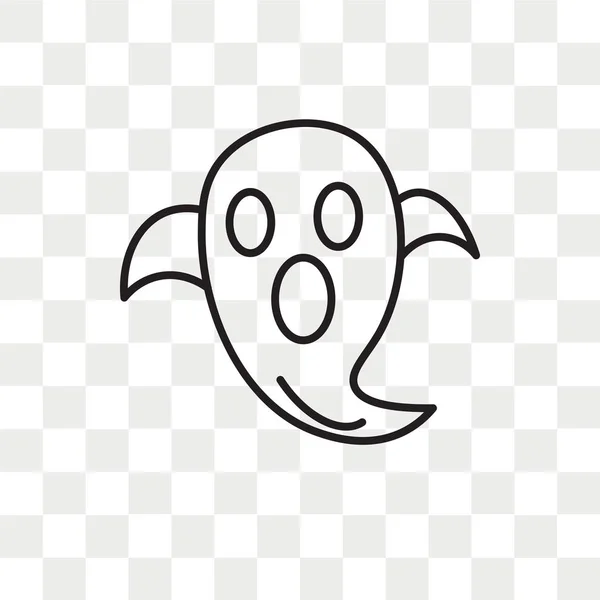 Icono de vector fantasma aislado sobre fondo transparente, logotipo de Ghost — Vector de stock