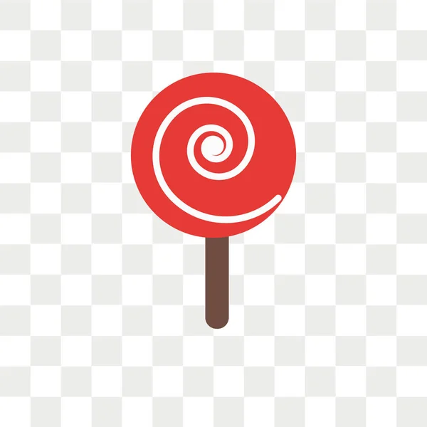 Lollipop vektor ikonen isolerad på transparent bakgrund, Lollipo — Stock vektor