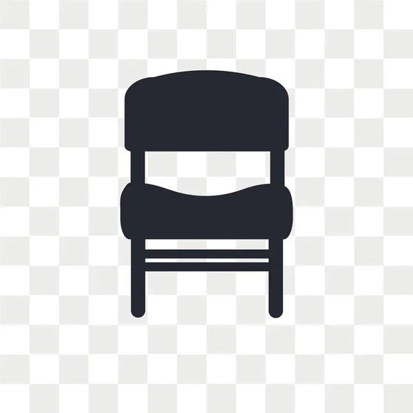 Saydam arka plan üzerinde sandalye logo izole sandalye vektör simgesi — Stok Vektör