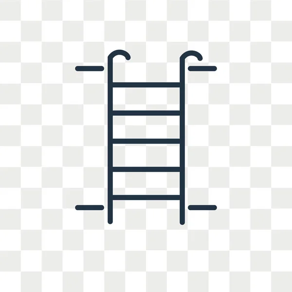 Ícone do vetor da escada isolado no fundo transparente, projeto do logotipo da escada — Vetor de Stock