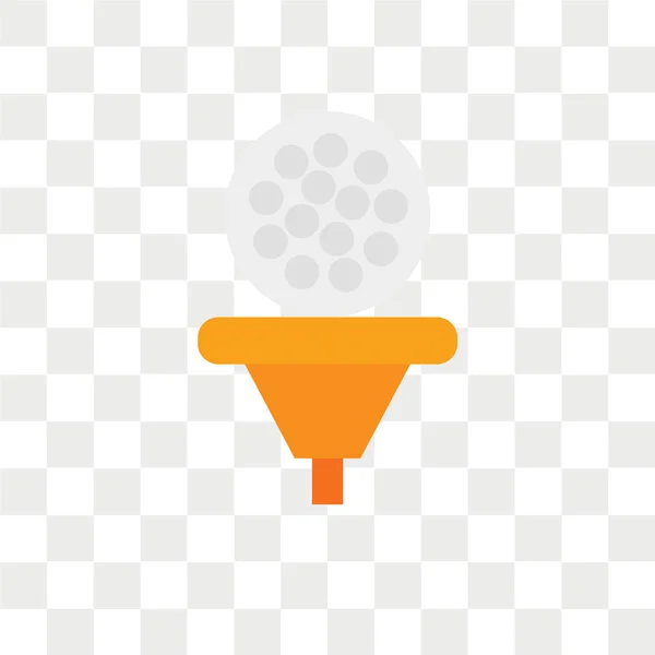 Значок вектора мяча для гольфа на прозрачном фоне, дизайн логотипа мяча для гольфа — стоковый вектор