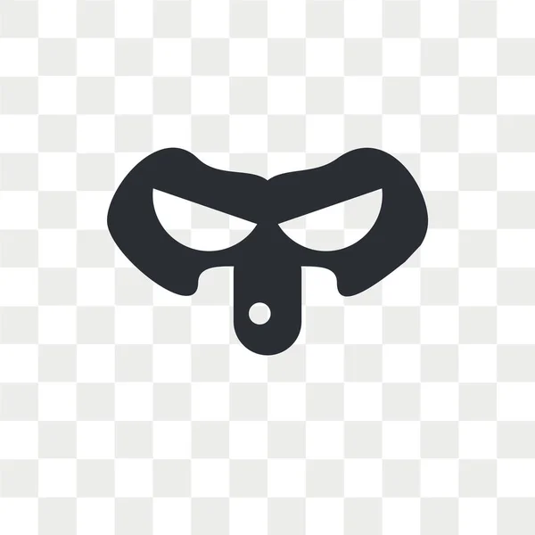 Maske Vektor-Symbol isoliert auf transparentem Hintergrund, Maske Logo d — Stockvektor