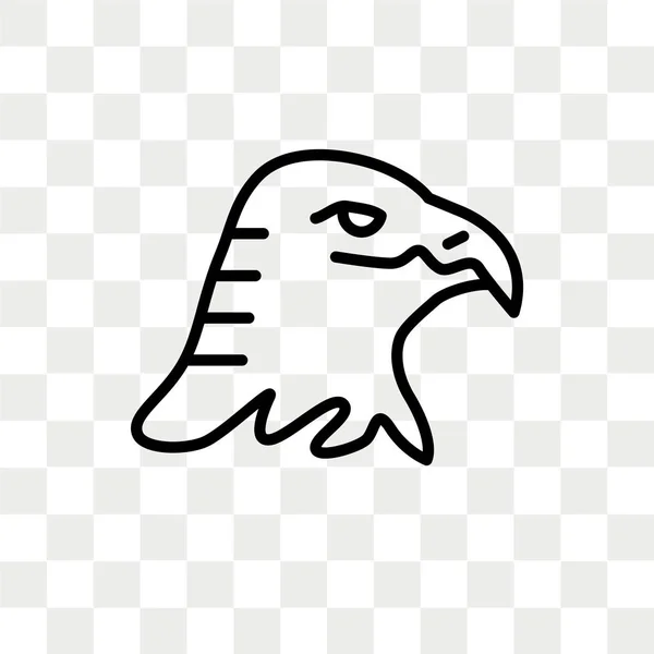 イーグル ベクトルのアイコンが透明な背景、イーグルのロゴ デザインの分離 — ストックベクタ
