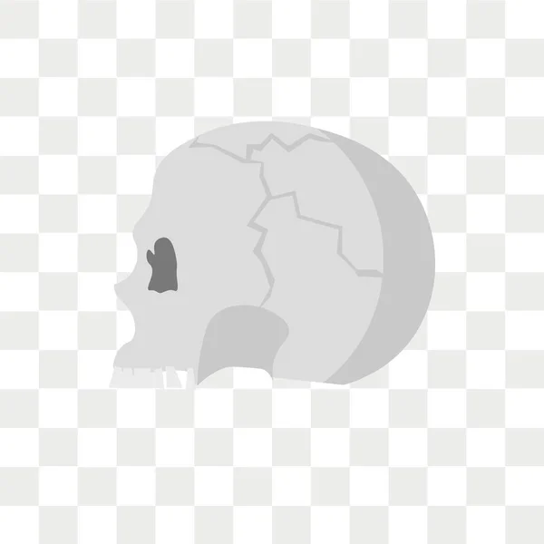 Ikon vektor Skull diisolasi pada latar belakang transparan, logo Skull - Stok Vektor
