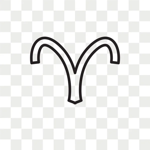 Icône vectorielle Bélier isolée sur fond transparent, logo Bélier — Image vectorielle