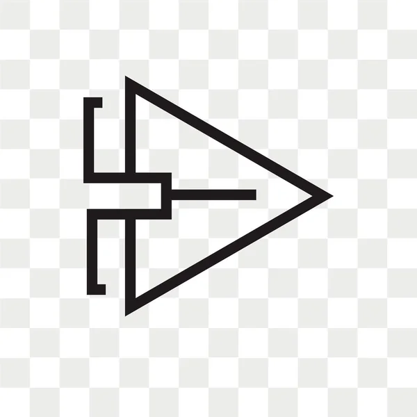 Flecha derecha icono vectorial aislado sobre fondo transparente, Righ — Archivo Imágenes Vectoriales