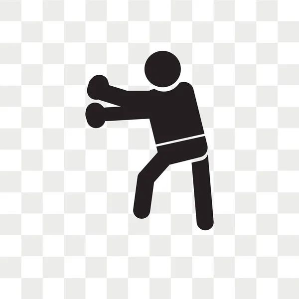 Man Punching vector icon isolated on transparent background, Man — Stock Vector