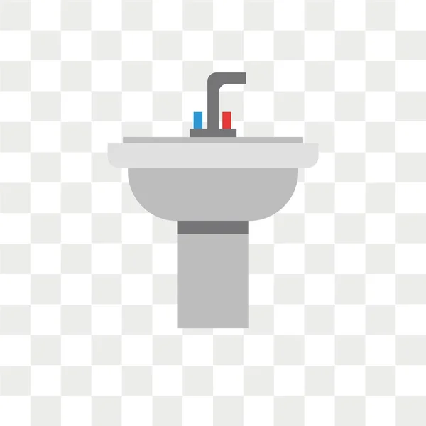 Mosogató vector icon elszigetelt átlátszó háttér, mosogató logó d — Stock Vector