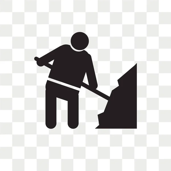 Worker loading vector icon isolated on transparent background, W — Stock Vector