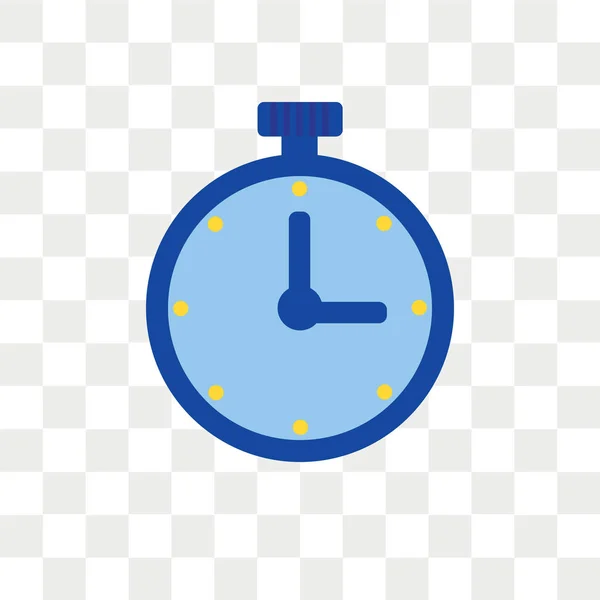Stopclock vector icon isolated on transparent background, Stopcl — Stock Vector