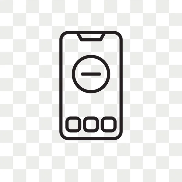 Icono de vector de teléfono inteligente aislado en fondo transparente, Inteligente — Archivo Imágenes Vectoriales