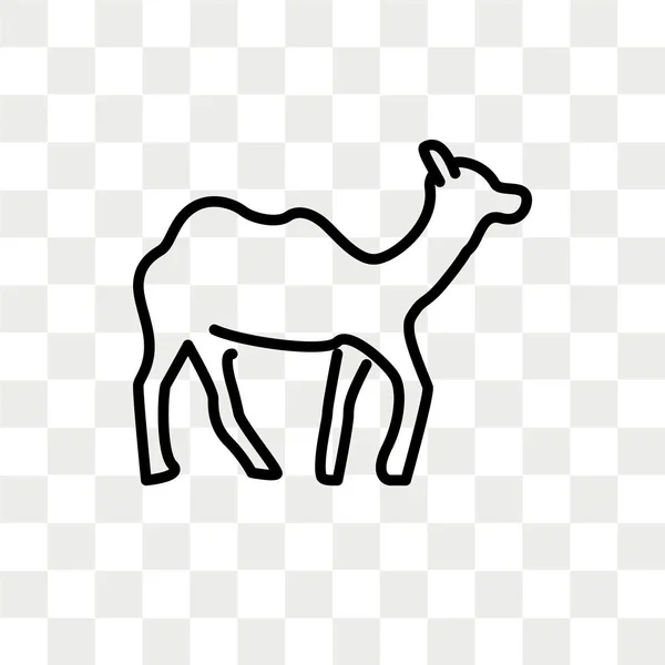 Καμήλα διάνυσμα εικονίδιο απομονώνονται σε διαφανές φόντο, καμήλα λογότυπο του σχεδιασμού — Διανυσματικό Αρχείο