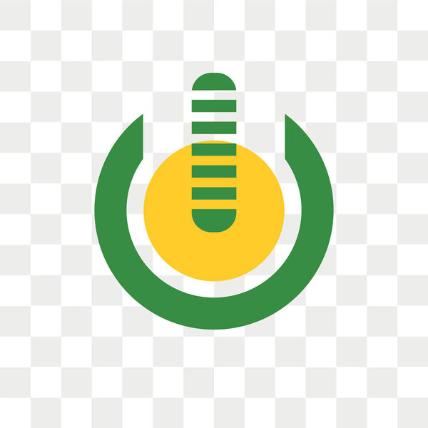 Значок вектора мощности изолирован на прозрачном фоне, логотип Power
