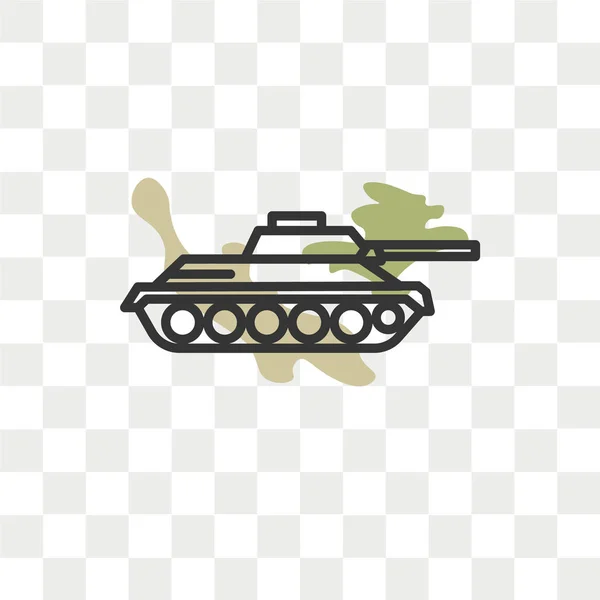 Значок вектора танка изолирован на прозрачном фоне, логотип танка d — стоковый вектор