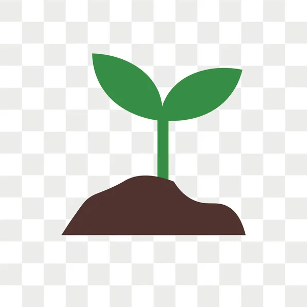 Icône vectorielle de germination isolée sur fond transparent, Sprout lo — Image vectorielle