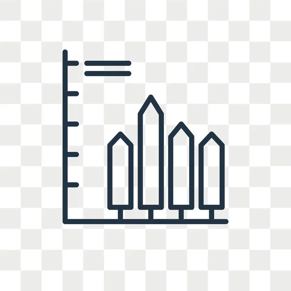 Diagramm-Vektorsymbol isoliert auf transparentem Hintergrund, Diagramm-Logo-Design — Stockvektor