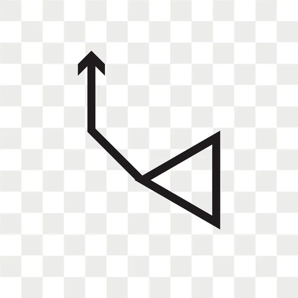 Векторная иконка со стрелкой вверх изолирована на прозрачном фоне, стрелка вверх — стоковый вектор