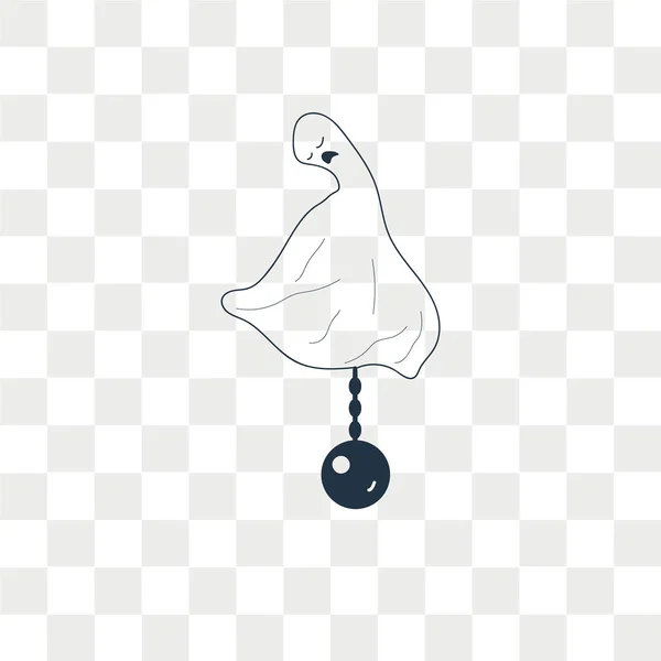 Icône vectorielle fantôme isolée sur fond transparent, conception du logo fantôme — Image vectorielle