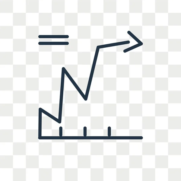 Diagramm-Vektorsymbol isoliert auf transparentem Hintergrund, Diagramm-Logo-Design — Stockvektor