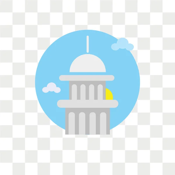 Icono vectorial Capitol aislado sobre fondo transparente, Capitol — Vector de stock