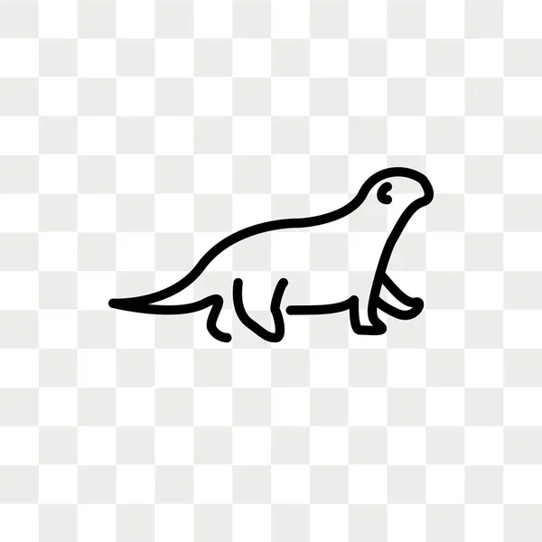 Otter-Vektor-Symbol isoliert auf transparentem Hintergrund, Otter-Logo-Design — Stockvektor