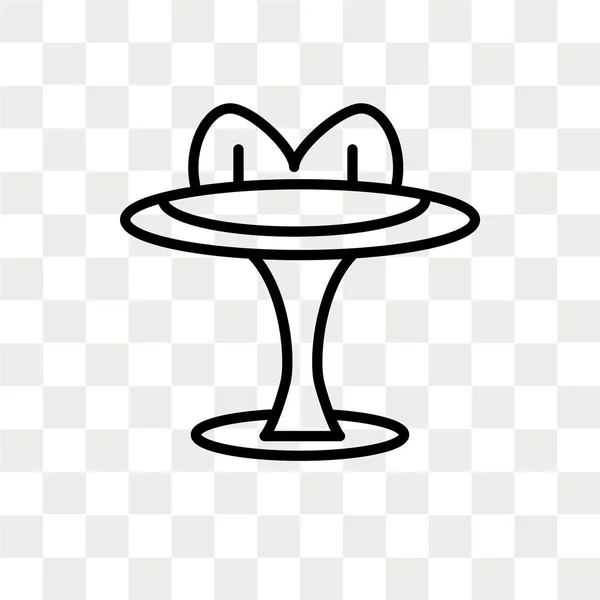 Icône vectorielle de table isolée sur fond transparent, Conception de logo de table — Image vectorielle