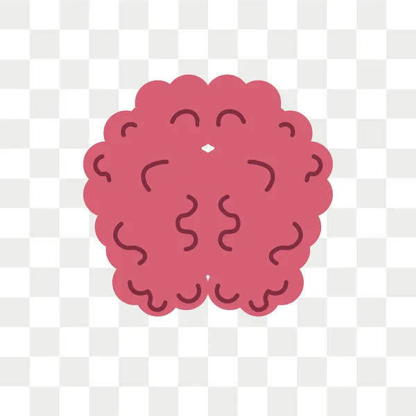 Izolované na průhledné pozadí, logo mozku mozek vektorové ikony — Stockový vektor