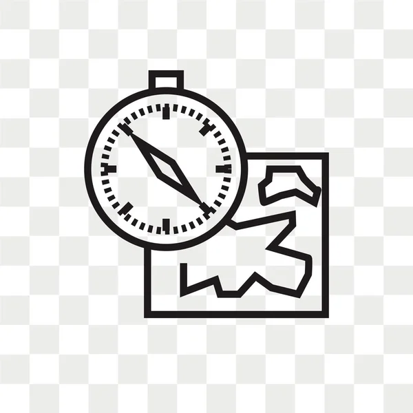 Map and compass orientation tools vector icon isolated on transp — Stock Illustration Map and compass orientation tools vector icon isolated on transp Vector Graphics