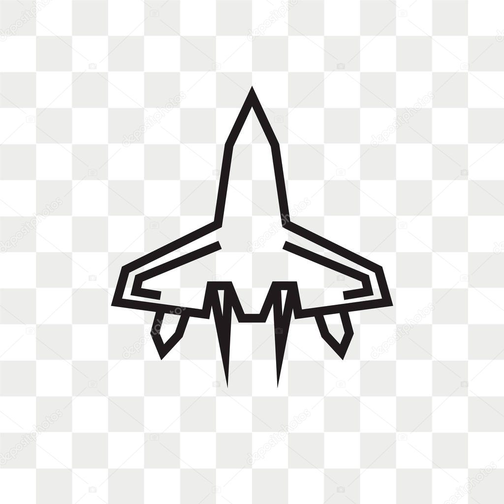 Jet vector icon isolated on transparent background, Jet logo des