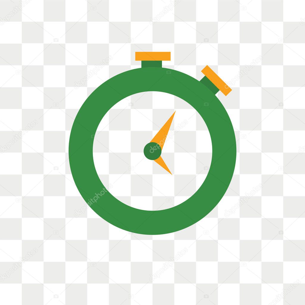 Chronometer vector icon isolated on transparent background, Chro