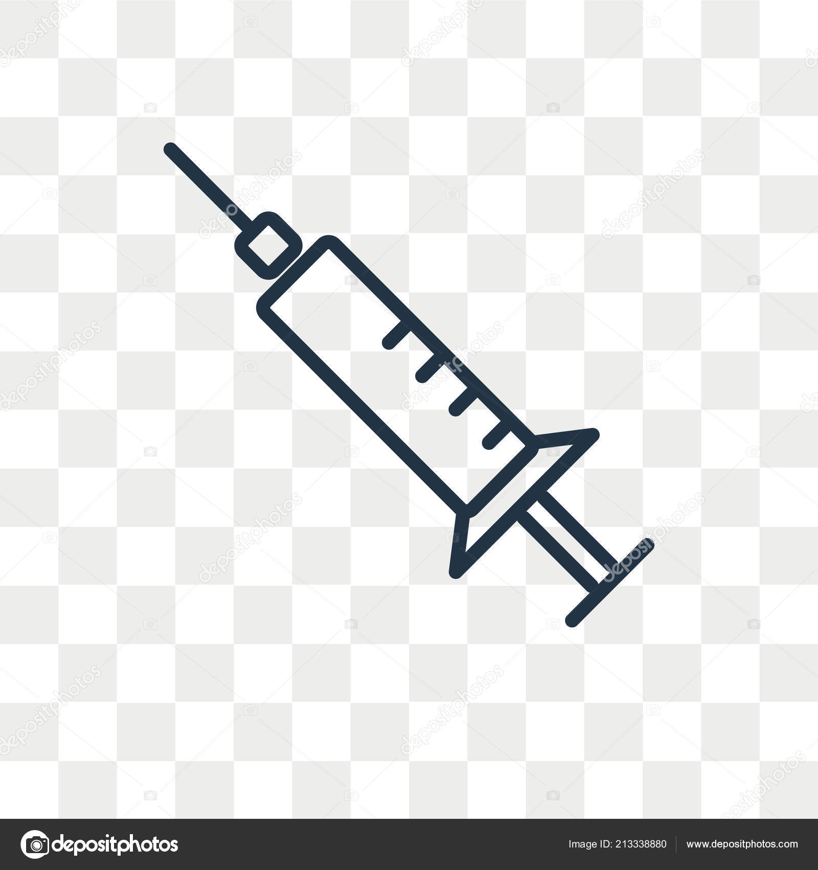 Syringe vector icon isolated on transparent background, Syringe logo ...