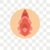 Vagina vector icon isolated on transparent background, Vagina lo