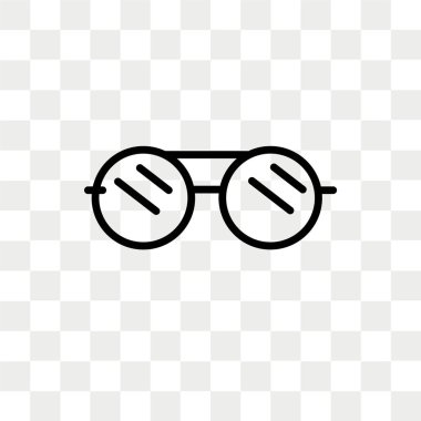 Saydam arka plan üzerinde Google gözlük logo tasarımı izole Google gözlük vektör simgesi