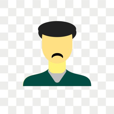 Saydam arka plan üzerinde adam logo des izole adam vektör simgesi