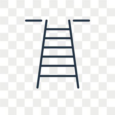 Saydam arka plan üzerinde merdiven logo tasarımı izole merdiven vektör simgesi