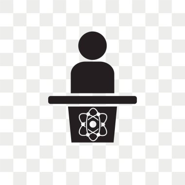 Şeffaf adam izole Bilim Konferansı vektör simgesi