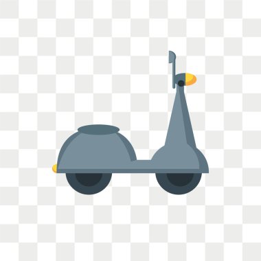 Saydam arka plan üzerinde Scooter izole scooter vektör simgesi 