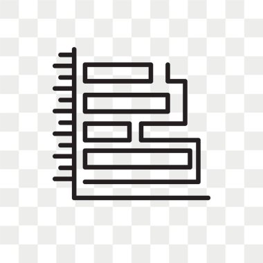 Çubuk grafik vektör simgesi üzerinde şeffaf arka plan, ch izole