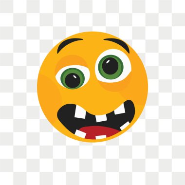 Saydam arka plan üzerinde üzgün sm izole Hüzünlü gülümseme vektör simgesi