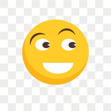 Saydam arka plan üzerinde mutlu logo tasarımı izole mutlu vektör simgesi