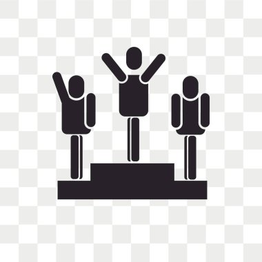 Saydam arka plan üzerinde kazanan lo izole kazanan vektör simgesi