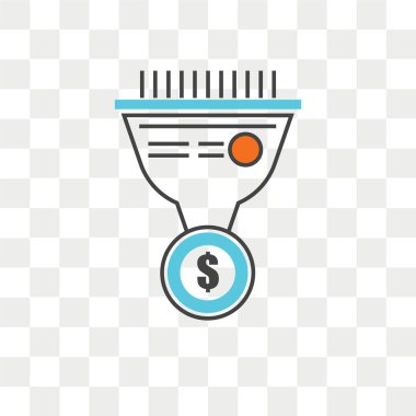 Saydam arka plan üzerinde filtre lo izole filtre vektör simgesi